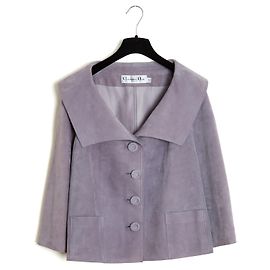 Christian Dior 2000 Lila Wildlederjacke FR38 John Galliano UK10 US8 Lila