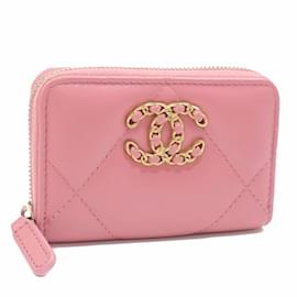 Chanel-Chanel Pink Lambskin Long Wallet-Pink