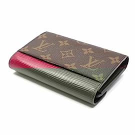 Louis Vuitton-Louis Vuitton Tri-fold Wallet in Fuchsia Monogram-Fuschia,Monogram