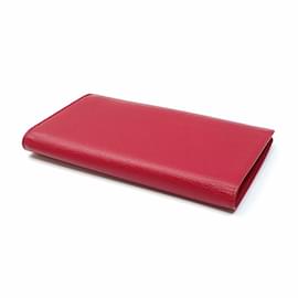 Chanel-Chanel Red Leather Bi-Fold Long Wallet-Red