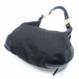 Fendi-Sac à épaule Fendi Zucchino-Noir