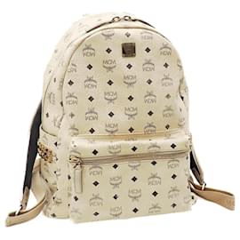 MCM-MCM Rucksack Side Studs Backpack-Black,Beige