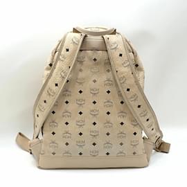 MCM-MCM Rucksack Side Studs Backpack-Black,Beige