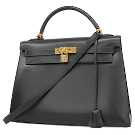 Hermès-Hermès Kelly 32-Navy blue