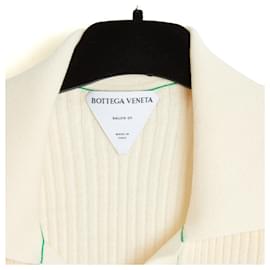 Bottega Veneta-Bottega Veneta 2021 Top XL FR42 Ecru Wool Knit Polo Top UK14 US12-Cream