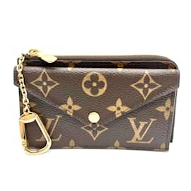 Louis Vuitton-Louis Vuitton Porte Carte Verso Monogram Coin Purse-Brown,Monogram