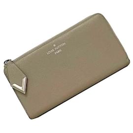Louis Vuitton-Louis Vuitton Beige Taurillon Leather Long Wallet-Beige