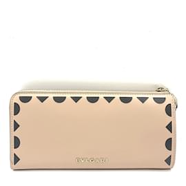Bulgari-Bvlgari Serpenti Leather Long Wallet-Beige