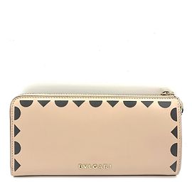 Bulgari Cartera larga de cuero Serpenti de Bvlgari Beige
