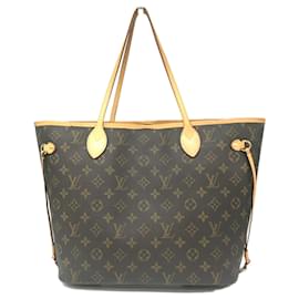 Louis Vuitton-Louis Vuitton Neverfull MM Monogram Tote Bag-Brown,Monogram