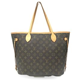Louis Vuitton-Louis Vuitton Neverfull MM Monogram Tote Bag-Brown,Monogram