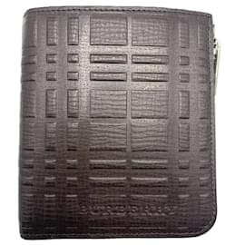 Burberry-Burberry Nova Check Embossed Brown Bi-Fold Wallet-Brown