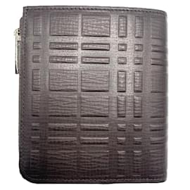 Burberry-Burberry Nova Check Embossed Brown Bi-Fold Wallet-Brown