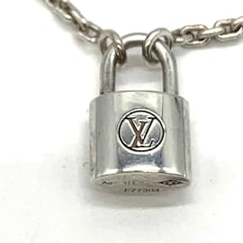 Louis Vuitton-Louis Vuitton Silver Lockit Charm Bracelet-Silvery