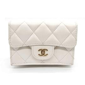 Chanel-Chanel Matelasse Tri-fold Wallet-White