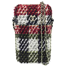 Chanel-Chanel Tweed Chain Clutch Shoulder Bag-Other