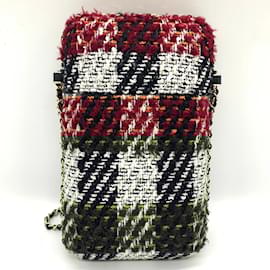 Chanel-Chanel Tweed Chain Clutch Shoulder Bag-Other