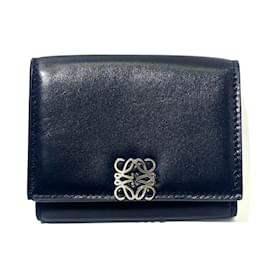 Loewe-Loewe Puffer Anagram Trifold Wallet-Navy blue