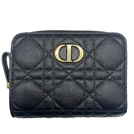 Christian Dior-Christian Dior Bi-fold Wallet in Black Leather-Black