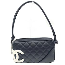 Chanel-Chanel Cambon Line Pouch Shoulder Bag-Black,White