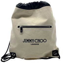 Mochila de lona Jimmy Choo Negro Blanco