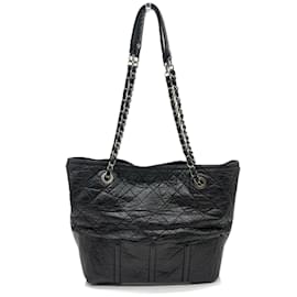 Chanel-Chanel Coco Mark Calf Chain Tote Bag-Black