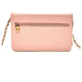 Chanel-Chanel Pink Chain/Shoulder Wallet-Pink