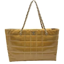Chanel-Chanel Chocolate Bar Shoulder Bag-Camel