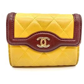 Chanel-Chanel Business Card Case-Brown,Yellow