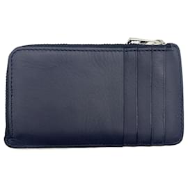 Loewe-Loewe Navy Leather Coin Purse-Navy blue