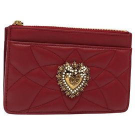 Dolce & Gabbana DOLCE&GABBANA Wallet Leather Red Auth ac3791 Red