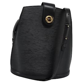 Louis Vuitton-LOUIS VUITTON Epi Cluny Shoulder Bag Black M52252 LV Auth 119396-Black