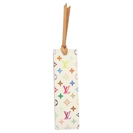 Louis Vuitton-LOUIS VUITTON Monogram Multicolor Mark Page Cadu Bookmark M99196 LV Auth 120176-White