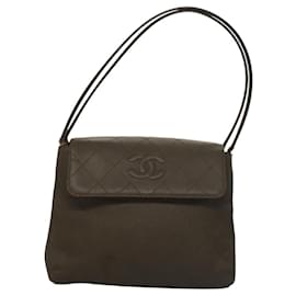 Chanel-CHANEL COCO Mark Matelasse Shoulder Bag Caviar Skin Brown CC Auth 119790-Brown