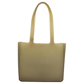 Chanel-CHANEL Tote Bag Rubber Khaki CC Auth 121481-Khaki