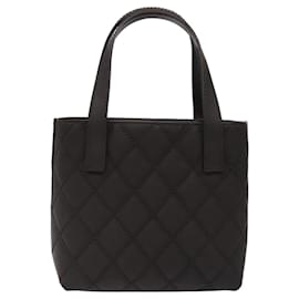 Chanel-CHANEL Matelasse COCO Mark Tote Bag Leather Dark Brown CC Auth PP439-Dark brown