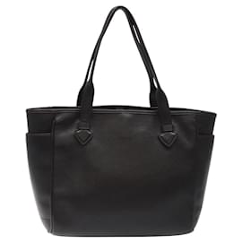 Loewe-LOEWE Tote Bag Leather Dark Brown gold Auth 120929-Golden,Dark brown