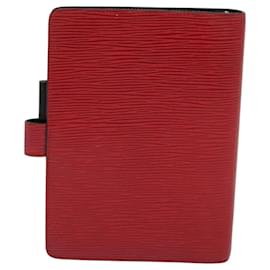 Louis Vuitton-LOUIS VUITTON Epi Agenda MM Day Planner Cover Red R20047 LV Auth 121573-Red