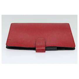 Louis Vuitton-LOUIS VUITTON Epi Agenda MM Day Planner Cover Red R20047 LV Auth 121573-Red