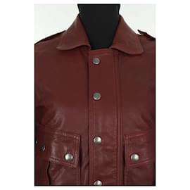 The Kooples-Leather jacket-Dark red