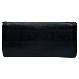 Vintage Loewe Madrid Leather ID holder black Black
