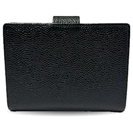 Chanel-Chanel Bi-fold Wallet in Black Grained Calfskin-Black
