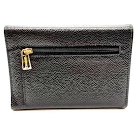 Chanel-Chanel Black Tri-fold Wallet-Black