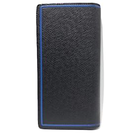 Louis Vuitton-Louis Vuitton Portefeuille Brazza Taiga Wallet-Black,Blue