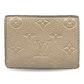 Louis Vuitton Monogram Empreinte Bi-fold Wallet Beige