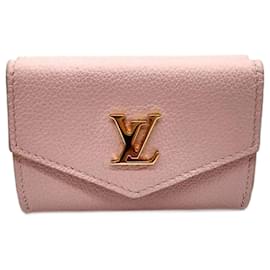 Louis Vuitton-Louis Vuitton Portefeuille Lock Mini Pink Tri-fold Wallet-Pink
