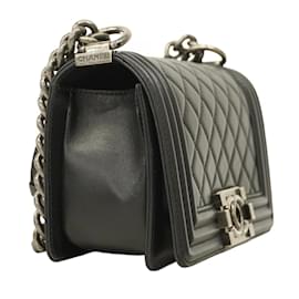 Chanel-Chanel Black Lambskin Shoulder Bag-Black