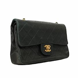 Chanel-Chanel Black Lambskin Shoulder Bag-Black