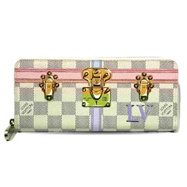 Louis Vuitton-Louis Vuitton Portefeuille Clemence Summer Trunk Long Wallet-White