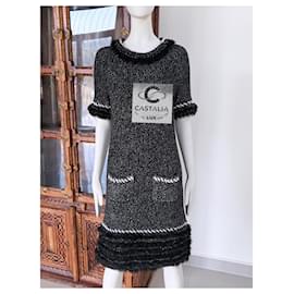 Chanel-Arctic Collection Fluffy Relaxed Dress 40 FR-Multiple colors